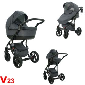   Karex VALLERO multifunkciós 3in1 babakocsi - V23 sötétszürke