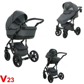   Karex VALLERO multifunkciós 3in1 babakocsi - V23 - fekete váz