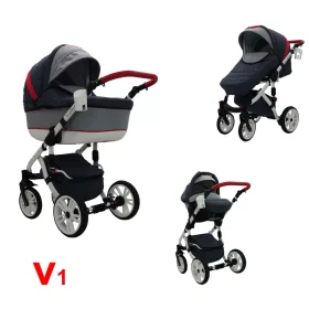   Karex VALLERO multifunkciós 3in1 babakocsi - V1 - fehér váz