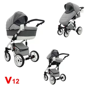   Karex VALLERO multifunkciós 3in1 babakocsi - V12 - fehér váz