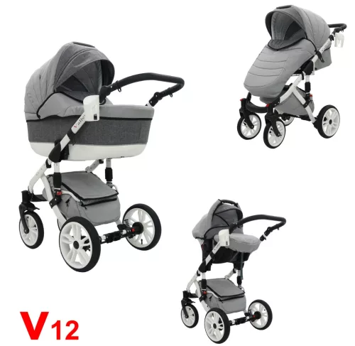 Karex VALLERO multifunkciós 3in1 babakocsi - V12 - fehér váz