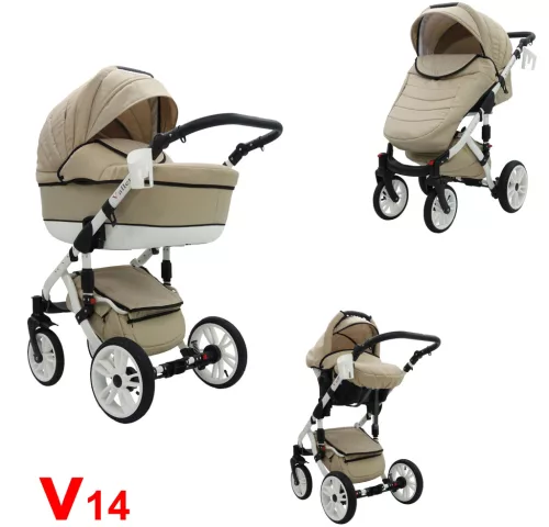 Karex VALLERO multifunkciós 3in1 babakocsi - V14 - fehér váz