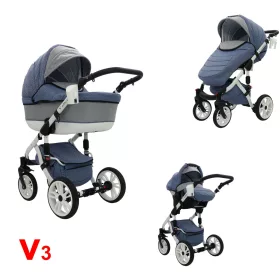   Karex VALLERO multifunkciós 3in1 babakocsi - V3 - fehér váz