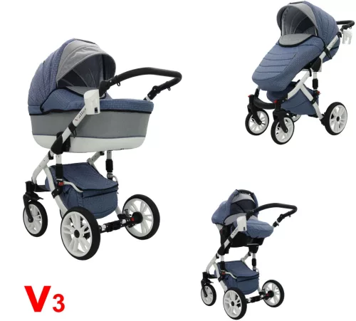 Karex VALLERO multifunkciós 3in1 babakocsi - V3 - fehér váz