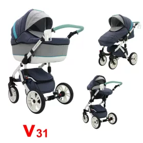   Karex VALLERO multifunkciós 3in1 babakocsi - V31 - fehér váz