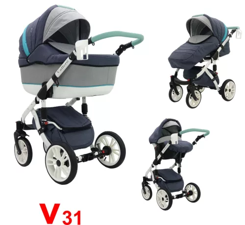 Karex VALLERO multifunkciós 3in1 babakocsi - V31 - fehér váz