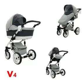   Karex VALLERO multifunkciós 3in1 babakocsi - V4 - fehér váz