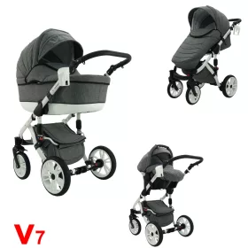   Karex VALLERO multifunkciós 3in1 babakocsi - V7 - fehér váz