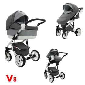   Karex VALLERO multifunkciós 3in1 babakocsi - V8 - fehér váz