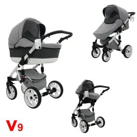   Karex VALLERO multifunkciós 3in1 babakocsi - V9 - fehér váz