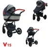 Karex VALLERO multifunkciós 3in1 babakocsi - V15 - fekete váz