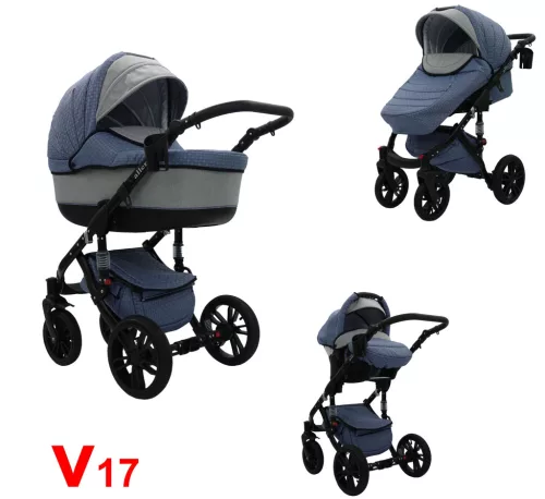 Karex VALLERO multifunkciós 3in1 babakocsi - V17 - fekete váz