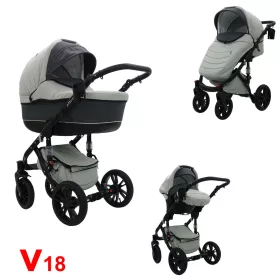   Karex VALLERO multifunkciós 3in1 babakocsi - V18 - fekete váz