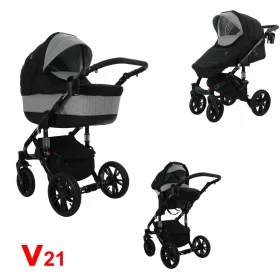   Karex VALLERO multifunkciós 3in1 babakocsi - V21 - fekete váz