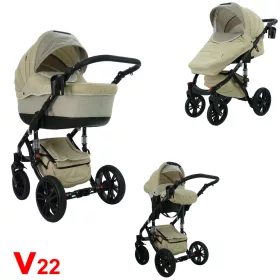   Karex VALLERO multifunkciós 3in1 babakocsi - V22 - fekete váz
