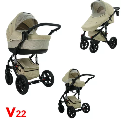 Karex VALLERO multifunkciós 3in1 babakocsi - V22 - fekete váz