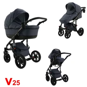   Karex VALLERO multifunkciós 3in1 babakocsi - V25 - fekete váz