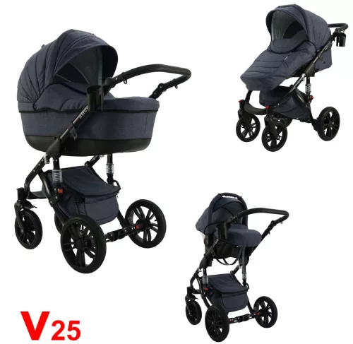 Karex VALLERO multifunkciós 3in1 babakocsi - V25 - fekete váz