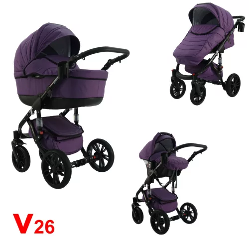 Karex VALLERO multifunkciós 3in1 babakocsi - V26 - fekete váz