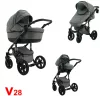 Karex VALLERO multifunkciós 3in1 babakocsi - V28 - fekete váz