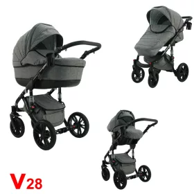   Karex VALLERO multifunkciós 3in1 babakocsi - V28 - fekete váz