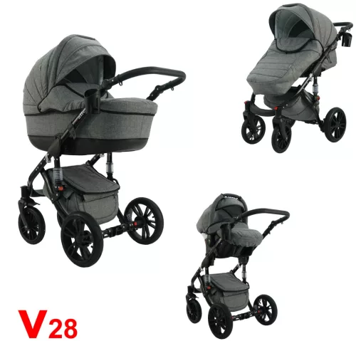 Karex VALLERO multifunkciós 3in1 babakocsi - V28 - fekete váz