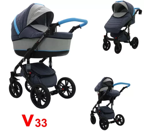 Karex VALLERO multifunkciós 3in1 babakocsi - V33 - fekete váz