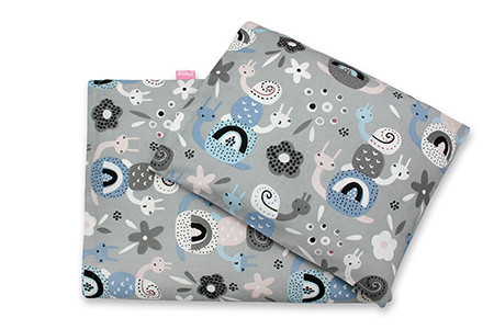 Pamut 2 részes gyerek ágyneműhuzat -  csigás