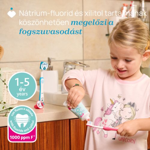 Chicco eper ízű fluoridos fogkrém Xilittel - 1-5 év (50 ml)