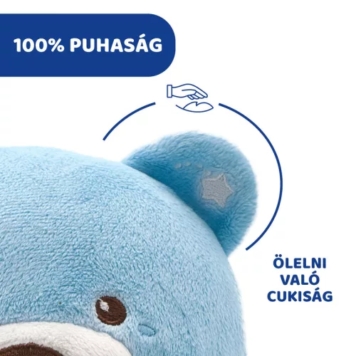 Chicco Baby Bear plüss maci projektor, vetítő és éjszakai lámpa kék