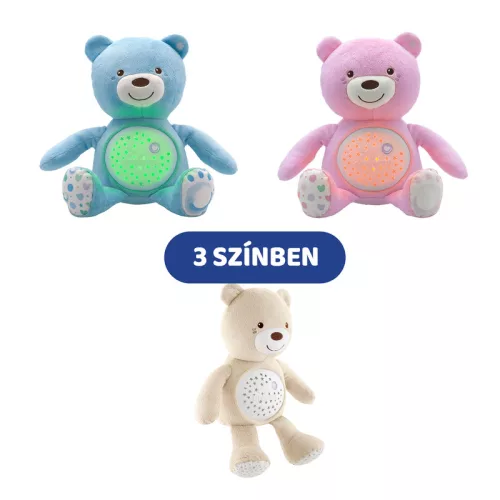 Chicco Baby Bear plüss maci projektor, vetítő és éjszakai lámpa kék