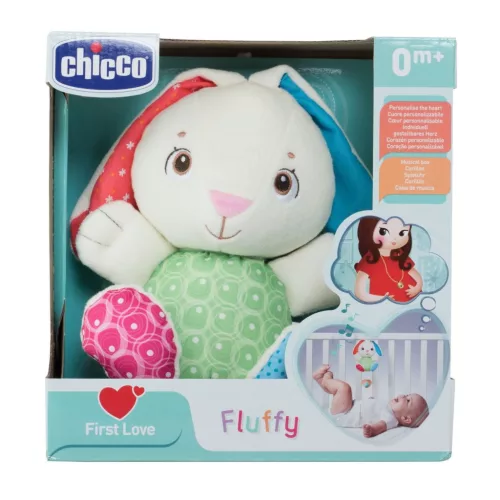 Chicco altató plüss nyuszi zenélő és csörgős bézs