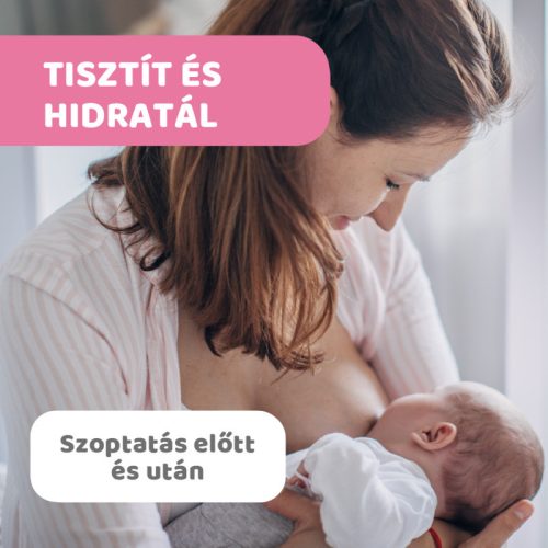 Chicco Melltörlőkendő szoptatás előtt és után - 72 db E-vitaminnal, Glicerinnel és prebiotikus Biolin®-nal