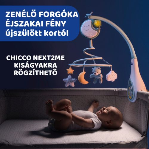 Chicco Next2 Dreams zenélő forgó – kék