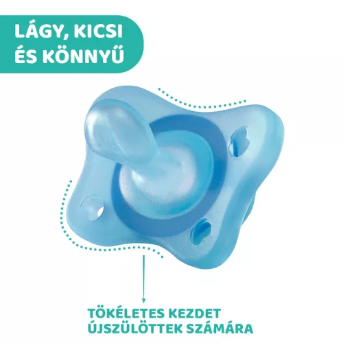 Chicco Mini Soft cumi 2–6 hó – 2 db (kék)