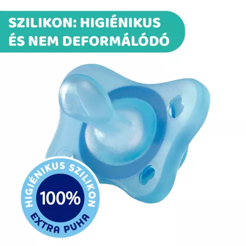 Chicco Mini Soft cumi 2–6 hó – 2 db (kék)