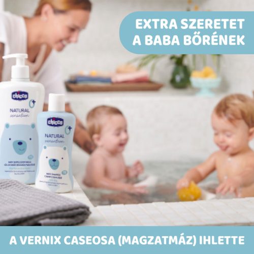 Chicco Sampon könnymentes 500ml Natural Sensation Aloéval, édes mandulaolajjal és betainnal dúsított