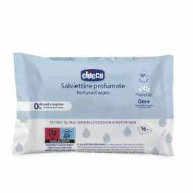   Chicco lótuszvizes illatos törlőkendő érzékeny bőrre – 16 db (kék)