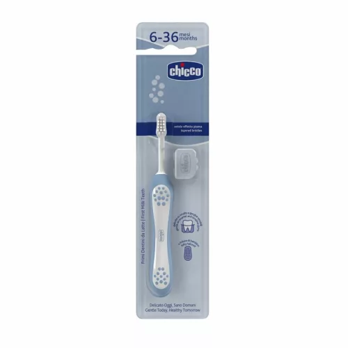 Chicco fogkefe - 6-36 hó - ultrafinom sörtékkel - Indigókék