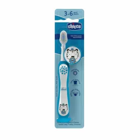 Chicco Fogkefe 3-6 év tejfogakhoz, tapadókorongos kék