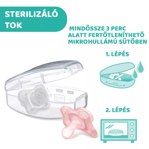 Chicco Mini Soft cumi 0–2 hó – 2 db (pink)