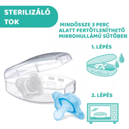 Chicco Mini Soft cumi 0–2 hó – 2 db (világoskék)