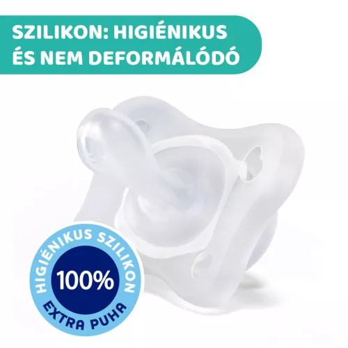 Chicco Mini Soft cumi 0–2 hó – 2 db (világoskék)