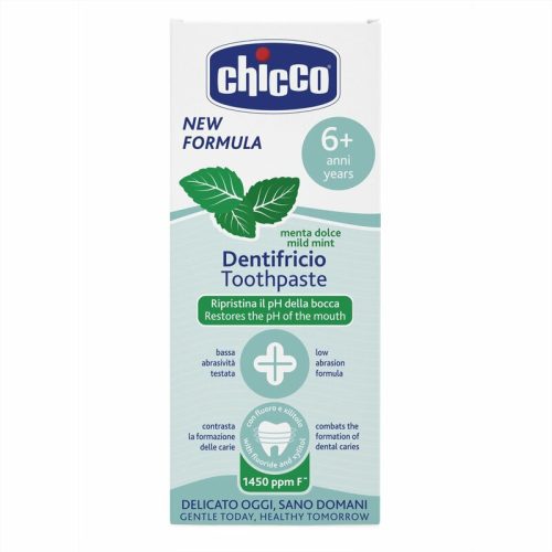 Chicco menta ízű fluoridos fogkrém Xilittel - 6 év+ (50 ml)