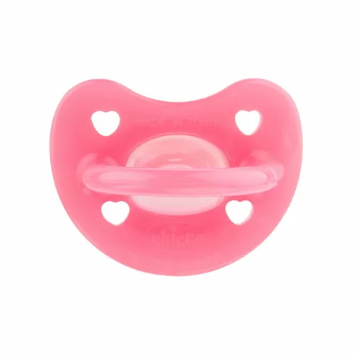 Chicco PhysioForma® Soft cumi 16–36 hó – csupa szilikon, pink (1 db)