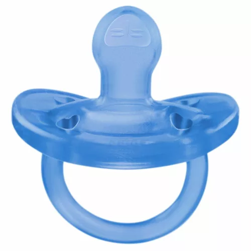 Chicco PhysioForma® Soft cumi 6–16 hó – csupa szilikon, kék (1 db)