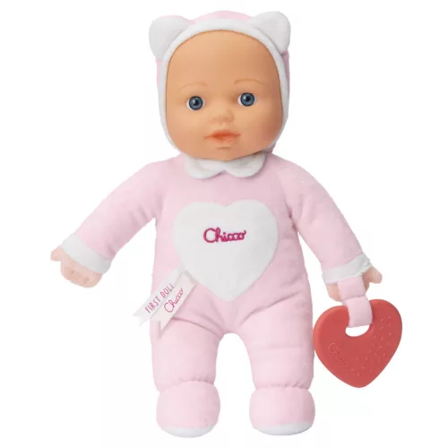 Chicco első babám baba rágókával rózsaszín 30 cm