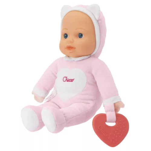 Chicco első babám baba rágókával rózsaszín 30 cm