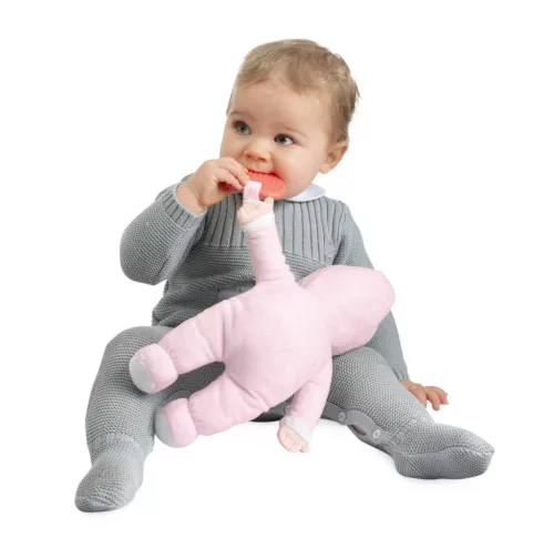 Chicco első babám baba rágókával rózsaszín 30 cm
