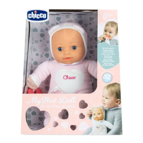 Chicco első babám baba rágókával rózsaszín 30 cm